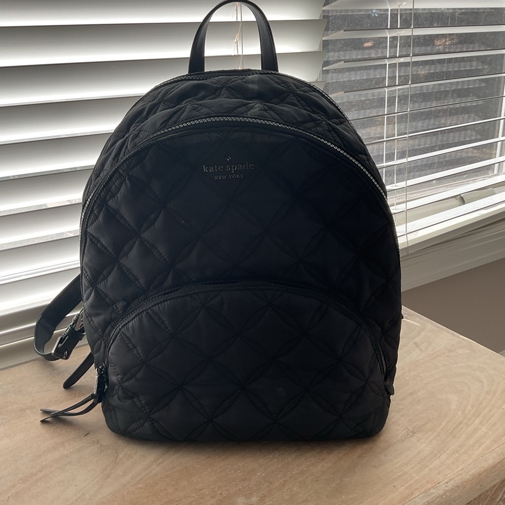Kate Spade Quilted Black Backpack